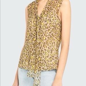 Theory Animal Print Top